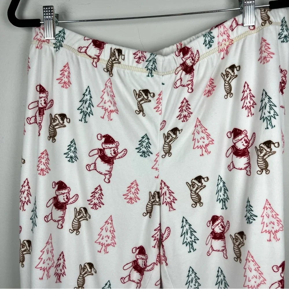 Disney Winnie the Pooh Women's Soft Christmas Top Pants Pajama Set 2-Piece Large - Picture 7 of 13